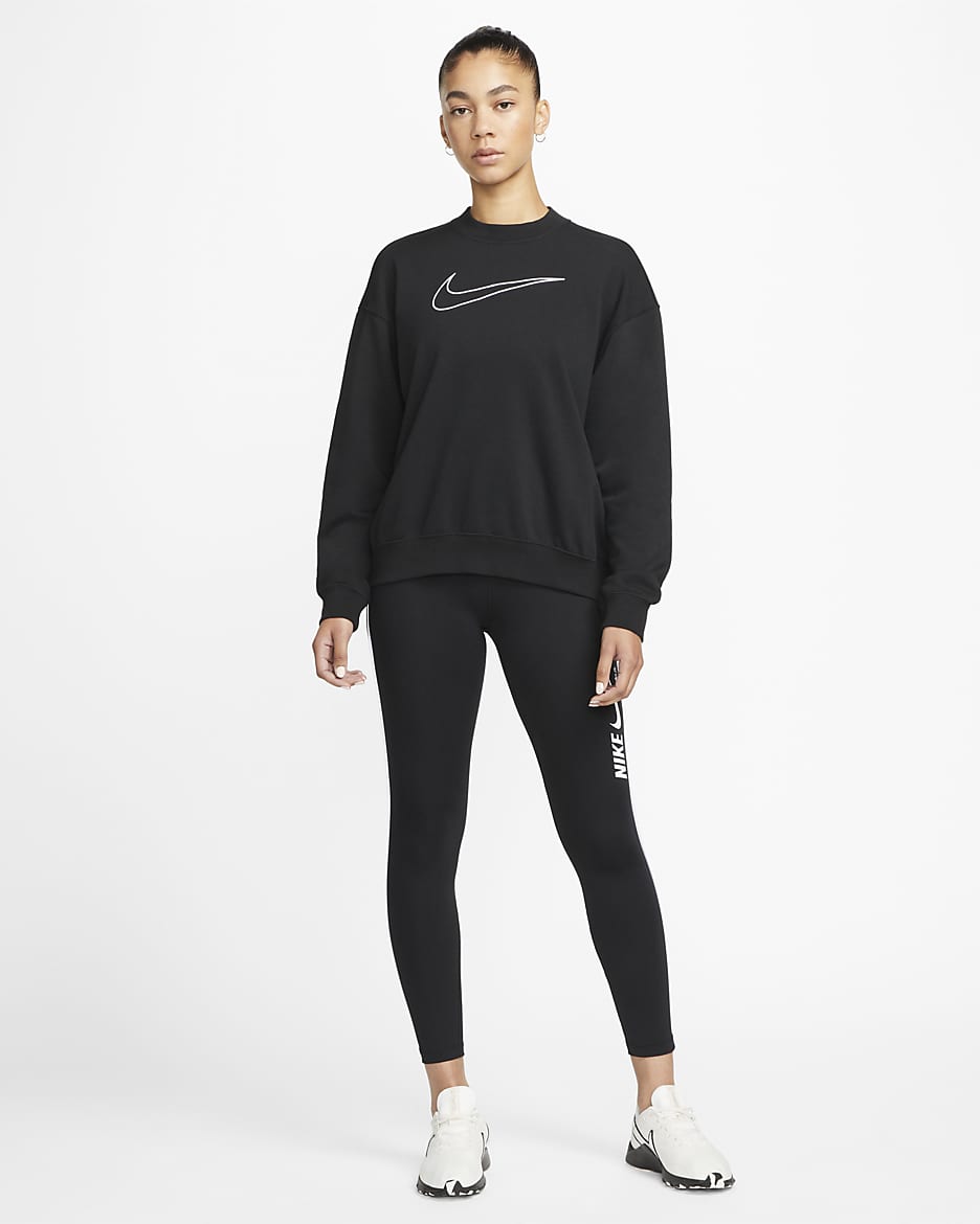 Sudadera de cuello redondo con grafico para mujer Nike Dri FIT Get Fit